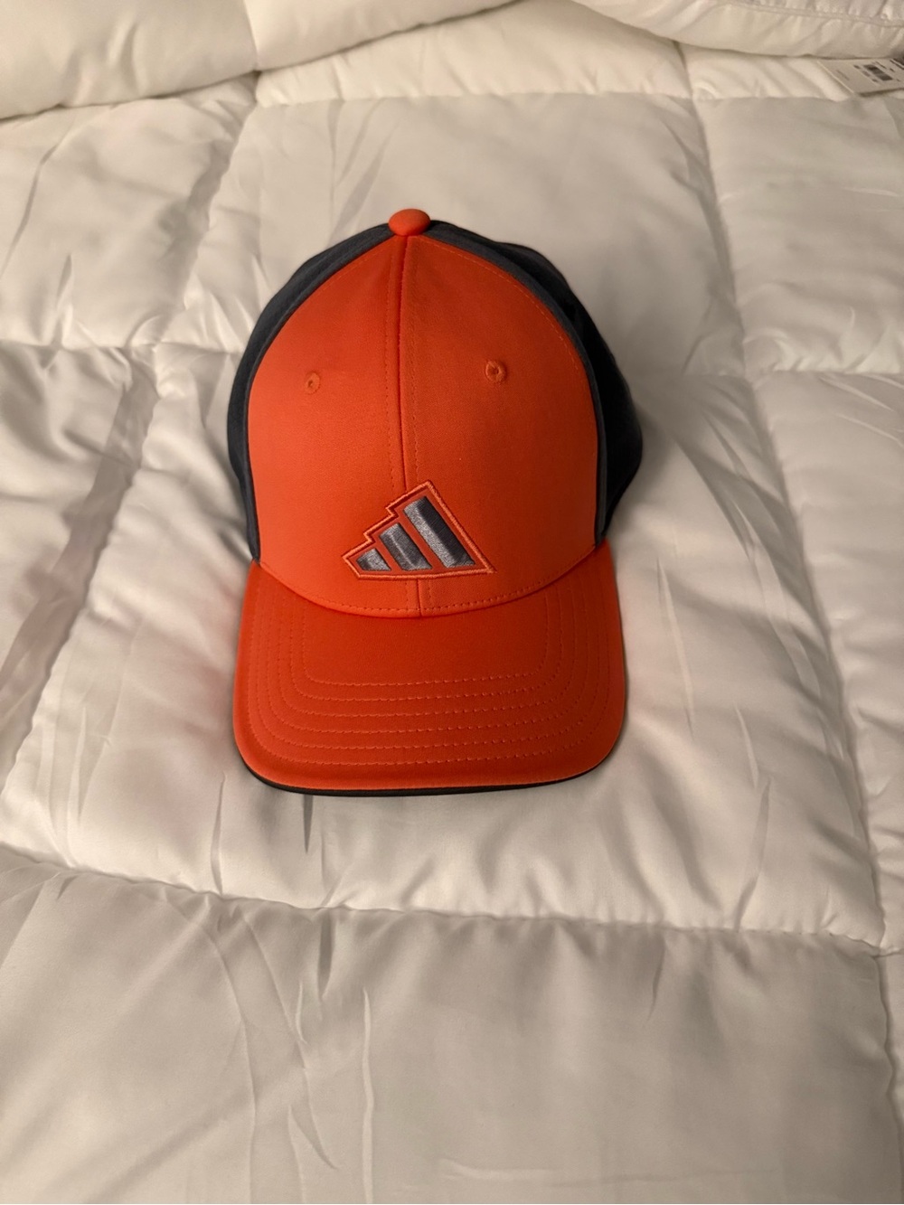Adidas Orange and Black Structured Logo Cap
